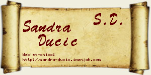 Sandra Dučić vizit kartica